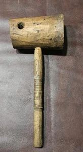 Vintage Antique Wood Mallet Hammer Rustic Primitive Farm Wheelwright Tool - Picture 1 of 6