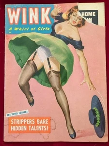 Wink Apr.'53 Peter Driben Cover - Vintage Spicy Girlie Photos Cover Paper Loss - Picture 1 of 3