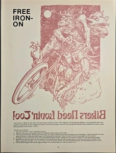 EASYRIDERS MAGAZIN SELTENE T-SHIRT-TRANSFERSEITE ZUM AUFBÜGELN - AUCH BIKER BRAUCHEN LIEBE! - Bild 1 von 1