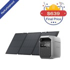 EcoFlow DELTA 3 Plus 1024Wh Portable Power Station+160W Solar Panel Refurbished