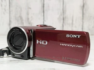 Sony HDR-CX170 Handycam 25x Zoom Camcorder HD Video Camera Japanese Red Tested - Picture 1 of 13
