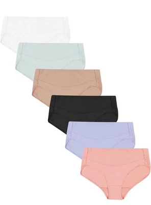 Hanes Womens Signature Smoothing Hi-Cut Brief Panty 6-Pack Size L 7❗️No Tags - Image 1 of 4