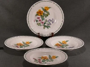 4 MIKASA MAXIUM SUMMER SYMPHONY LARGE RIM SOUP PASTA BOWL  9'' MADE IN JAPAN - Picture 1 of 5