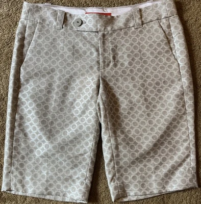 CARTONNIER Go For the Win Bermuda Shorts Anthropologie Beige Jacquard NWT Size 6 — 第 1/4 张图片