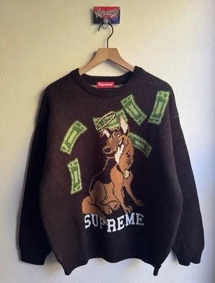 Suéter Supreme All Dogs Go To Heaven Negro FW25 Talla Grande NUEVO SE ENVÍA EL MISMO DÍA Foto 1 de 4