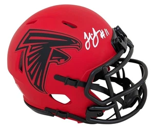 Falcons Julio Jones Authentic Signed Rave Speed Mini Helmet BAS Witnessed - Picture 1 of 2