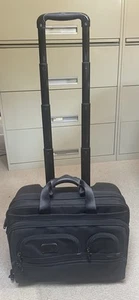TUMI Alpha Black Nylon Compact 2 Wheel Carry on Bag Luggage Travel Flight - Picture 1 of 11