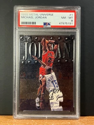 Michael Jordan 1998-99 Metal Universe #1 / PSA 8  🤩🏀📈🔥 - Photo 1/3