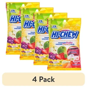4 pack, HI-CHEW Bag Original Mix 3.53oz, Assorted Mix of Strawberry, Grape... - Picture 1 of 2