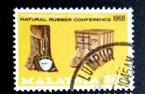Malaysia 1968 Natural Rubber Conference 30c - 1v Used - Picture 1 of 2