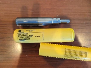 Kennametal Hartmetall Kühlmittel durch Geradflötenbohrer 9,6 mm 130°, 20 mm Schaft - Bild 1 von 4