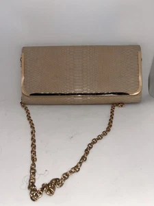 Aldo hellbraune Clutch aus Kunstschlangenleder - Bild 1 von 9