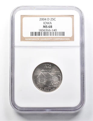 2004-D Washington State Quarter Iowa MS68 NGC *9392 - Image 1 of 3