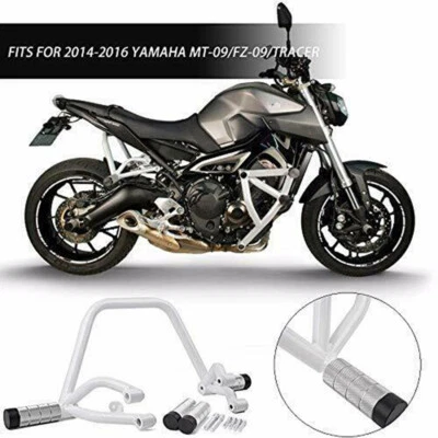 Clavija de pasajero trasero Subcage Stunt negra para Yamaha MT FZ 09 Tracer MT-09 FZ-09 Foto 1 de 4