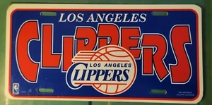 Vintage New Old Stock Los Angeles Clippers NBA Basketball Plastic License Plate - Picture 1 of 1