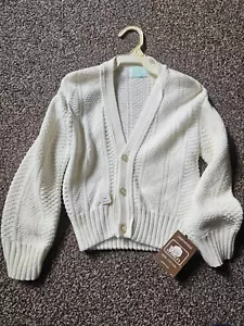 Julius Berger girls size 5/6 Medium Off White Cardigan Sweater NWT - Picture 1 of 1