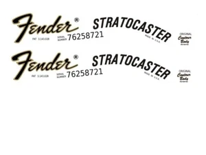 Fender Stratocaster Guitar Decal Headstock Decal Waterslide Logo 150 - Picture 1 of 1