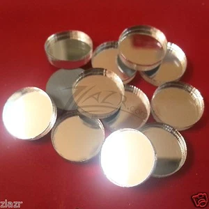 100 1" x1/8" Mirrored Acrylic Circle Disc Figure Gem Bases Plastic Plexiglass - Picture 1 of 3