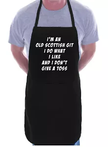 Old Scottish Git Schottland Fan Geburtstagsgeschenk lustige Neuheit BBQ Kochschürze - Bild 1 von 11