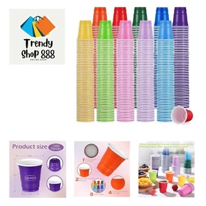 1000 Packs Plastic Shot Glasses 2oz/ 60ml Disposable Shot Glasses Bulk Assort... - Picture 1 of 7