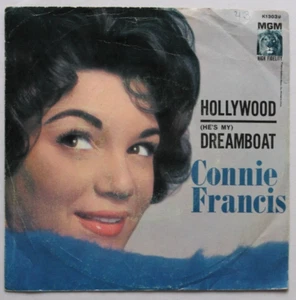 CONNIE FRANCIS HOLLYWOOD / DREAMBOAT 45 7" SINGLE & PICTURE SLEEVE CHEESECAKE  - Picture 1 of 2