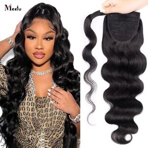 Body Wave Ponytail Human Hair Wrap Around Ponytail Extension Remy Hair Ponytails