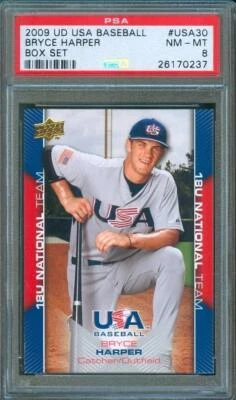 2009 Upper Deck 18u National Team BRYCE HARPER Box set Prospect #USA-30 PSA 8 - Image 1 of 2