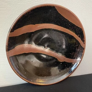 Signed Michael Thiedeman Studio Pottery Plate 9.5" Warren Mackenzie Student - Picture 1 of 8