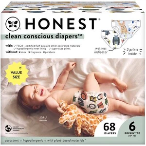 The Honest Company Clean Conscious Diapers for Sensitive Skin | Hypoallergenic - Picture 1 of 7