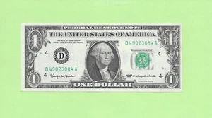 N1S .. 1963 ..UNCIRC $1 D 4902 3084 A .... 1963 $1 D-A BELLA BANCONOTA FRN - Foto 1 di 2