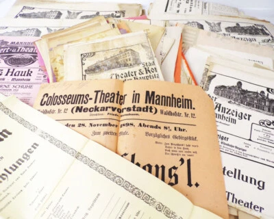 Konvolut Mannheim Theater Programme Plakate Aushänge um 1910 - Bild 1 von 4