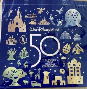 Bolsa de Compras Reutilizable Walt Disney World 50 Aniversario Talla Grande NUEVA - Imagen 1 de 2
