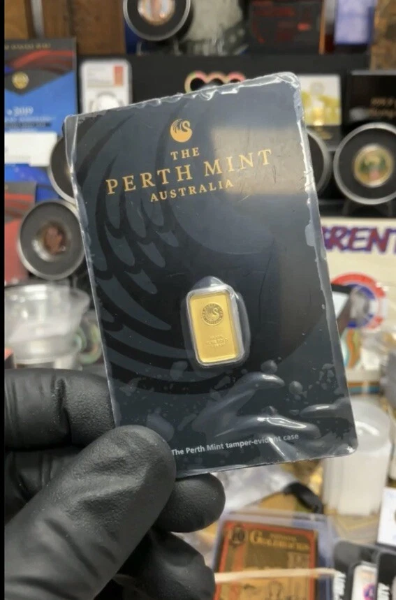 1 Gram 9999 Solid Gold Perth Mint Kangaroo Investor Ingot Bar Sealed Certified - Image 1 of 4