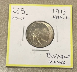 1913 5C Type 1 Buffalo Nickel - Picture 1 of 2