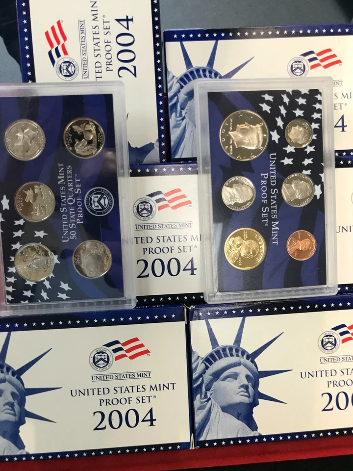 6 Set Lot 2004-S  10 Coin Proof Sets ORIGINAL - Image 1 of 1