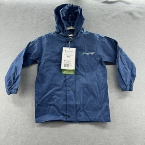 frogg toggs NWT boys size m blue hooded snap up jacket - Picture 1 of 17