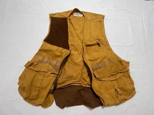 Vintage Blue Bill Red Head Hunting Vest Men’s XL Tan Canvas Game Pouch -866 - Picture 1 of 4