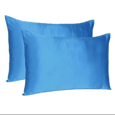 OUSSUM Set of 2 Silky Satin Pillowcase Pillow Case Cushion Cover King 20*36in