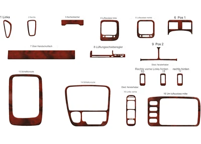 Wood Look Dash Trim Kit for Suzuki Grand Vitara 1998-2005 Auto Interior Panel - Image 1 of 4