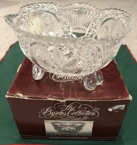 Hofbauer Bowl The Byrdes Collection Lead Crystal Germany 8 Inch Diameter - Picture 1 of 5