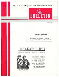 VERY RARE July 6, 1964 Film Bulletin Magazine - Beatles Hard Day Night Cover - Picture 1 of 5