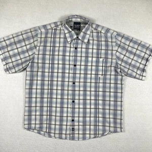 Lost Enterprises Shirt Mens XXL Blue White Casual Surf Skate Travel Vacation - Picture 1 of 17