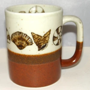 OTAGIRI Hand Painted SEA SHELLS Shell Sand Dollar 8oz Coffee Mug Tea Cup Vintage - Picture 1 of 7