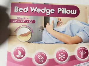 **NEW** ABCOSPORT Memory Foam Wedge Pillow And Washable Cover 25X24X12 - Picture 1 of 1