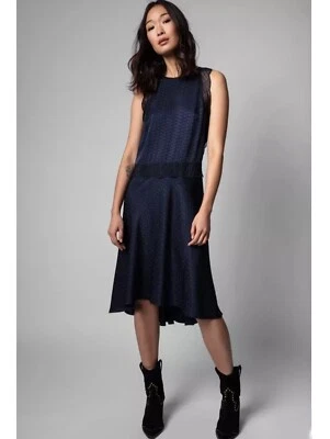 Zadig and Voltaire Dress Roberto Jack Leo Dress Silk Navy Blue Size XS - Image 1 of 4