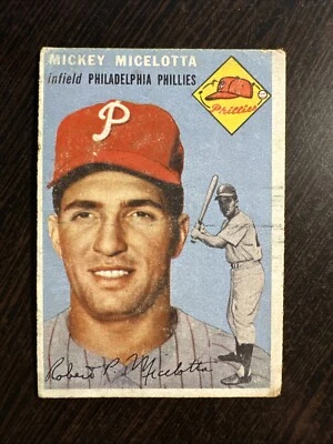 1954 TOPPS #212 MICKEY MICELOTTA RC PHILADELPHIA PHILLIES VG OR BETTER C - Image 1 of 2