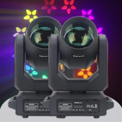 2pc 200W LED Moving Head Light 18 Prisms Beam/Spot Rainbow DJ Stage Wedding Bar - Image 1 of 4