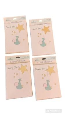 Lot of 4 NOS Hallmark Baby Shower Thank You Cards With Envelopes 8 Pack Sealed - Image 1 of 4