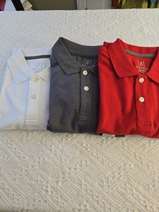 George Polo Golf Shirt Mens Size XS Red Gray White Pullover 3 Pack NEW - Picture 1 of 10