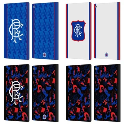 OFFICIAL RANGERS FC 2024/25 KIT LEATHER BOOK WALLET CASE COVER FOR AMAZON FIRE - Image 1 of 4